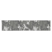 Gray Camouflage Pattern, militärisches Muster, Arm Kurzer Tischläufer (Horizontal)