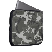 Gray Camouflage Pattern, militärisches Muster, Arm Laptopschutzhülle (Vorne Rechts)