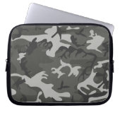 Gray Camouflage Pattern, militärisches Muster, Arm Laptopschutzhülle (Vorderseite)