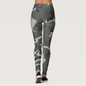 Gray Camouflage Pattern, militärisches Muster, Arm Leggings (Rückseite)
