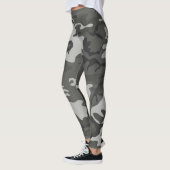 Gray Camouflage Pattern, militärisches Muster, Arm Leggings (Links)