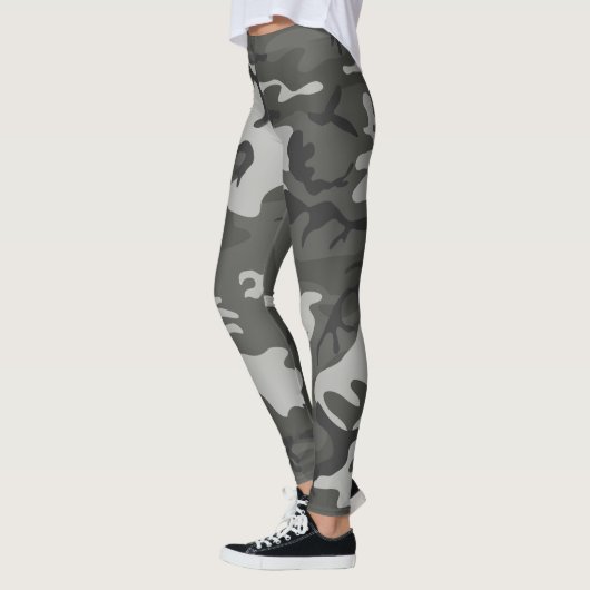 Gray Camouflage Pattern, militärisches Muster, Arm Leggings (Links)