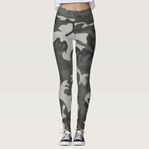 Gray Camouflage Pattern, militärisches Muster, Arm Leggings