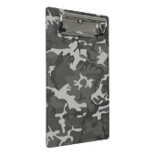 Gray Camouflage Pattern, militärisches Muster, Arm Mini Klemmbrett (Schrägansicht)