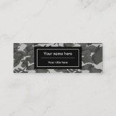 Gray Camouflage Pattern, militärisches Muster, Arm Mini Visitenkarte (Rückseite)
