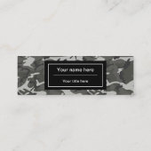 Gray Camouflage Pattern, militärisches Muster, Arm Mini Visitenkarte (Rückseite)