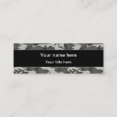 Gray Camouflage Pattern, militärisches Muster, Arm Mini Visitenkarte (Rückseite)