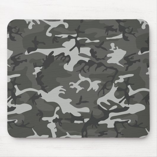Gray Camouflage Pattern, militärisches Muster, Arm Mousepad (Vorne)