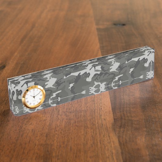 Gray Camouflage Pattern, militärisches Muster, Arm Namensplakette (Seite)