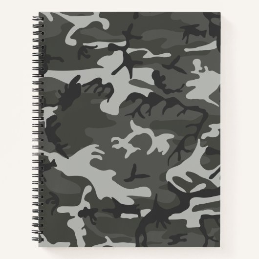 Gray Camouflage Pattern, militärisches Muster, Arm Notizblock (Vorderseite)