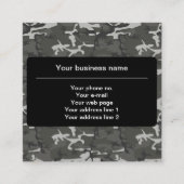 Gray Camouflage Pattern, militärisches Muster, Arm Quadratische Visitenkarte (Vorderseite)
