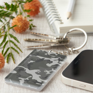 Gray Camouflage Pattern, militärisches Muster, Arm Schlüsselanhänger