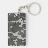 Gray Camouflage Pattern, militärisches Muster, Arm Schlüsselanhänger (Rückseite)