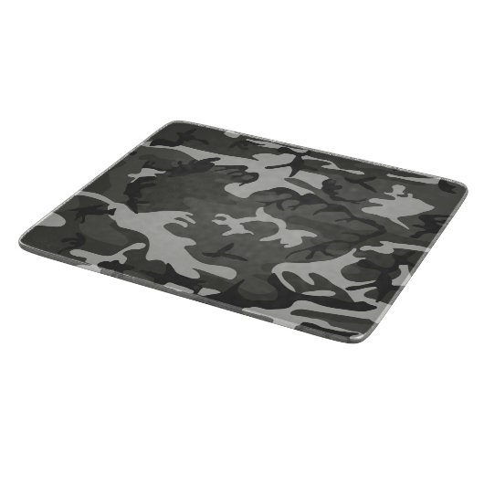 Gray Camouflage Pattern, militärisches Muster, Arm Schneidebrett (Ecke)