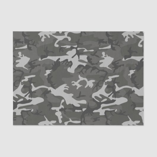 Gray Camouflage Pattern, militärisches Muster, Arm Seidenpapier (Vorderseite)