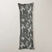 Gray Camouflage Pattern, militärisches Muster, Arm Seitenschläferkissen (Rückseite (Vertikal))