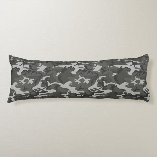 Gray Camouflage Pattern, militärisches Muster, Arm Seitenschläferkissen (Vorderseite)