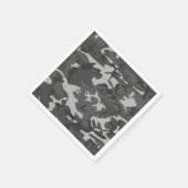 Gray Camouflage Pattern, militärisches Muster, Arm Serviette (Ecke)