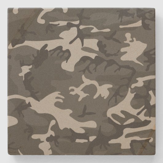 Gray Camouflage Pattern, militärisches Muster, Arm Steinuntersetzer (Vorderseite)