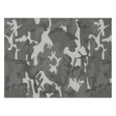 Gray Camouflage Pattern, militärisches Muster, Arm Tischdecke (Vorderseite (Horizontal))