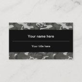 Gray Camouflage Pattern, militärisches Muster, Arm Visitenkarte (Rückseite)