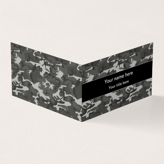 Gray Camouflage Pattern, militärisches Muster, Arm Visitenkarten (Vorderseite)