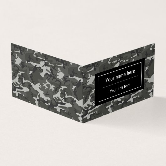 Gray Camouflage Pattern, militärisches Muster, Arm Visitenkarten (Vorderseite)
