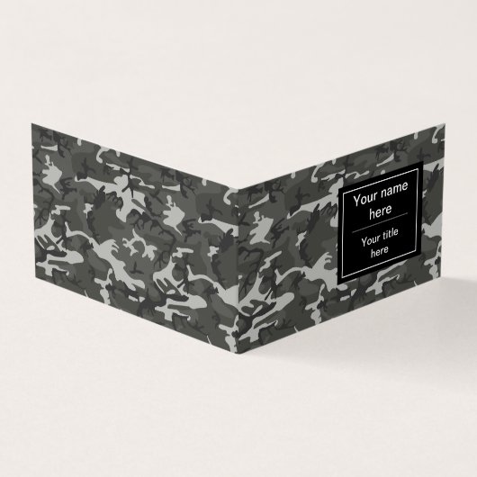 Gray Camouflage Pattern, militärisches Muster, Arm Visitenkarten (Vorderseite)