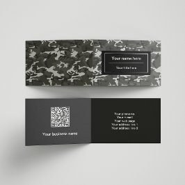 Gray Camouflage Pattern, militärisches Muster, Arm Visitenkarten