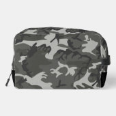 Gray Camouflage Pattern, militärisches Muster, Arm Waschbeutel (Rückseite)