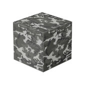 Gray Camouflage Pattern, militärisches Muster, Arm Würfel (Rückseite Schrägansicht)
