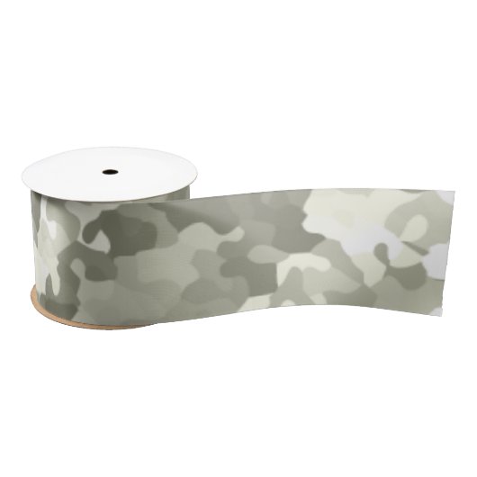 Gray Camouflage Pattern Satinband (Spule)
