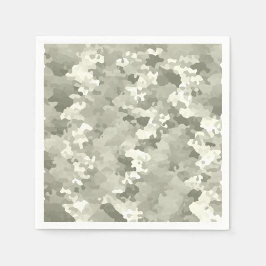 Gray Camouflage Pattern Serviette (Vorderseite)