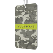 Gray Camouflage Pattern, Your name, Personalize Autolufterfrischer (Links)