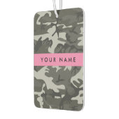 Gray Camouflage Pattern, Your name, Personalize Autolufterfrischer (Links)