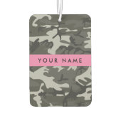 Gray Camouflage Pattern, Your name, Personalize Autolufterfrischer (Rückseite)