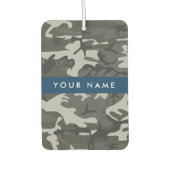 Gray Camouflage Pattern, Your name, Personalize Autolufterfrischer (Vorderseite)