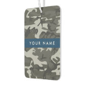 Gray Camouflage Pattern, Your name, Personalize Autolufterfrischer (Links)