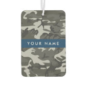 Gray Camouflage Pattern, Your name, Personalize Autolufterfrischer (Rückseite)
