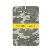 Gray Camouflage Pattern, Your name, Personalize Autolufterfrischer (Vorderseite)