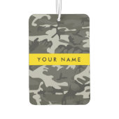 Gray Camouflage Pattern, Your name, Personalize Autolufterfrischer (Rückseite)