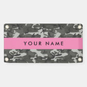 Gray Camouflage Pattern, Your name, Personalize Banner (Horizontal)