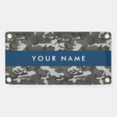 Gray Camouflage Pattern, Your name, Personalize Banner (Horizontal)