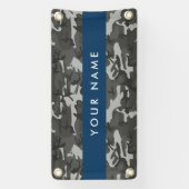 Gray Camouflage Pattern, Your name, Personalize Banner (Vertikal)