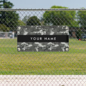 Gray Camouflage Pattern, Your name, Personalize Banner (Insitu)