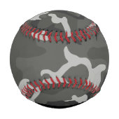 Gray Camouflage Pattern, Your name, Personalize Baseball (Rückseite)