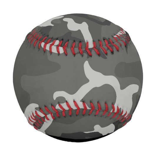 Gray Camouflage Pattern, Your name, Personalize Baseball (Rückseite)