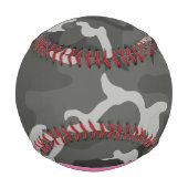 Gray Camouflage Pattern, Your name, Personalize Baseball (Rückseite)