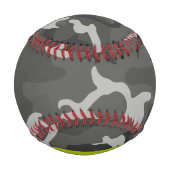 Gray Camouflage Pattern, Your name, Personalize Baseball (Rückseite)