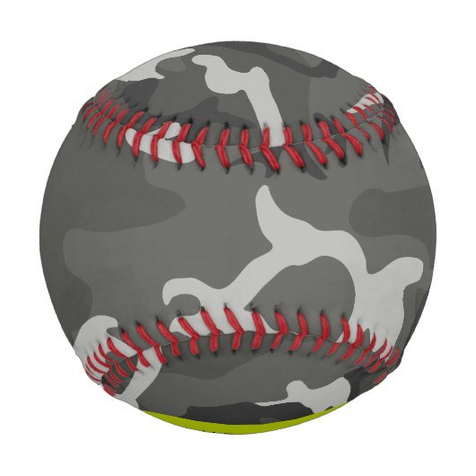 Gray Camouflage Pattern, Your name, Personalize Baseball (Rückseite)